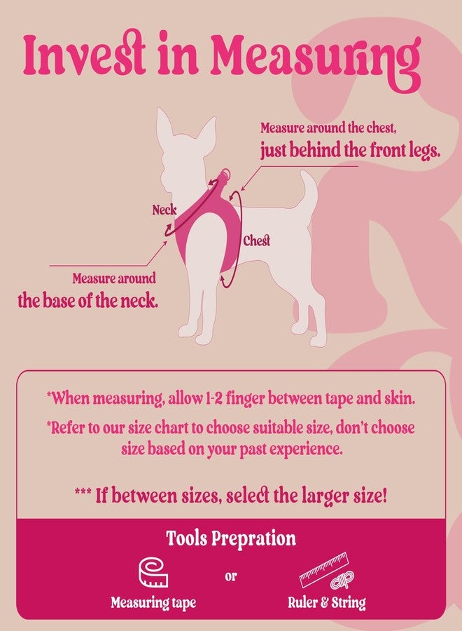 رابيتجو سرج صغير للكلاب من رابيت جو، سترة شبكية ناعمة سهلة الارتداء للجراء مع مشبك أمان، سرج عاكس للضوء يسمح بمرور الهواء للحيوانات الأليفة، مناسب للكلاب الصغيرة جدًا، لون أحمر وردي مقاس XXS - Image 3