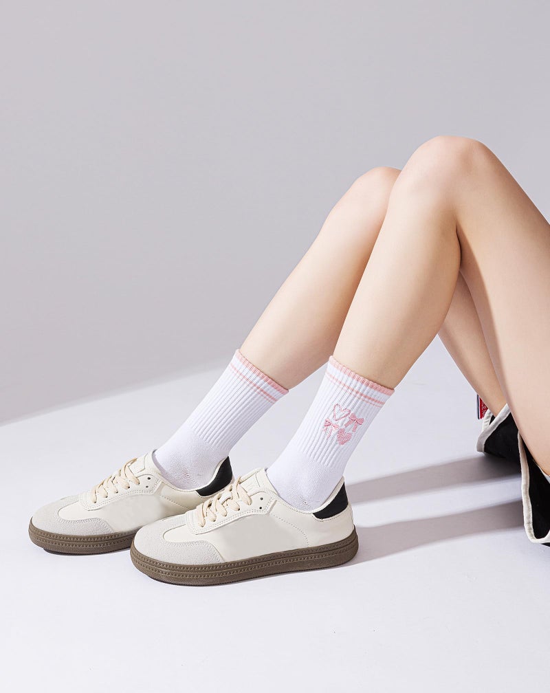 Yawlsow Pilates Grip Socks for Women Yoga Grippy Socks Cute Barre Non Skid Athletic Crew Sticky Sock Workout Hospital - Image 3