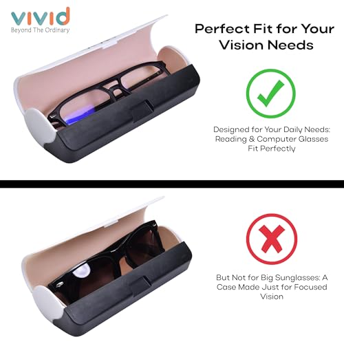 VIVID Vision Unisex Adult Lightweight Eyewear specs Case Cover | Protect Eye Glasses | Plastic | Spectacles | Cases | AP-442 | White-Black - Image 4