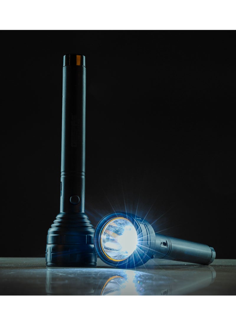 GEEPAS - مصباح يدوي LED قابل للشحن، USB قابل للشحن، GFL51053 | طقم 2 قطعة من المصباح | 8 ساعات عمل - Image 1