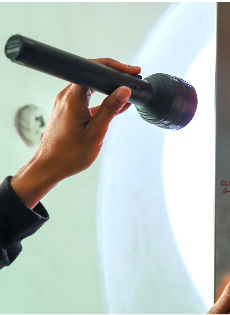 GEEPAS - مصباح يدوي LED قابل للشحن، USB قابل للشحن، GFL51053 | طقم 2 قطعة من المصباح | 8 ساعات عمل - Image 1