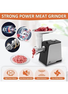 TOSCANA U 2-in-1 set: 2500W stainless steel electric meat grinder and 1000ml electric coffee kettle, 1000W power, with 7 temperature settings  - Image 2