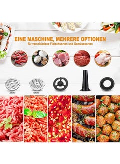 TOSCANA U 2-in-1 set: 2500W stainless steel electric meat grinder and 1000ml electric coffee kettle, 1000W power, with 7 temperature settings  - Image 5