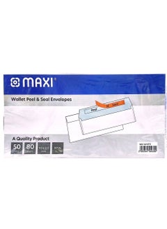 Maxi 50-Piece White Envelopes 80Gsm 115X225mm Wallet Peel & Seal Pack Of 2  - Image 2