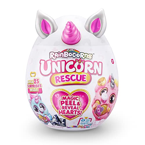 Rainbocorns Unicorn Rescue Surprise (Pink) by ZURU, Easter Basket Stuffers, Collectible Plush Stuffed Animal, Egg Toys, Sticker Pack, Magical Slime, Headband, Ages 3+ (DJ The Unicorn Plush) - Image 4