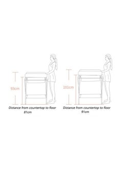 GGEROU Foldable Baby Changing Table With Cabinets 2-in-1 Baby Care Table Bath Infant Clothes Drying Rack  - Image 3