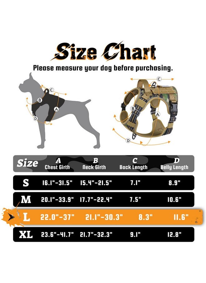 حزام كلاب rabbitgoo للكلاب الكبيرة بدون شد، سترة تكتيكية للكلاب مع حزام مولي ومقبض تحكم، حزام عسكري عاكس قابل للتعديل لسهولة المشي والتدريب، بني مموه، مقاس كبير - pzsku/Z6111EE336246DA33F045Z/45/_/1737031543/fec4914a-981e-496d-b890-584167514280