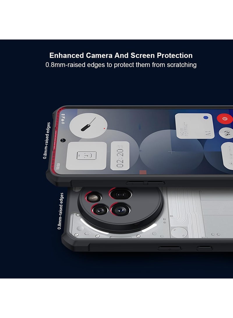 Shockproof TPU Bumper Anti-Yellowing Transparent Hard Back Ultra Slim Grip Protection for Nothing Phone 3a Pro 2025 (Clear)  - Image 3