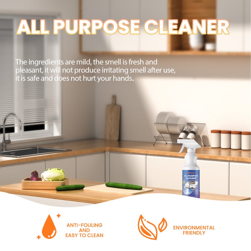 Jakehoe All-Purpose Cleaner, Multi-Functional Cleaning Agent For Stubborn Oil Stains On Kitchen Range Hoods, Tiles, And Walls - Image 3