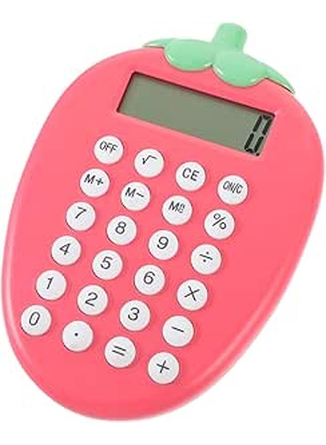 Solar Powered Cartoon Calculator Portable Pocket Size Dual Power Cute Desk Accessory - Image 1