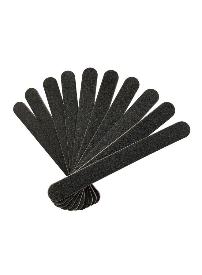 HeeYaa Nail File 10 PCS Professional Double Sided 100/180 Grit Nail Files Emery Board Black Manicure Pedicure Tool and Nail Buffering Files - Image 1