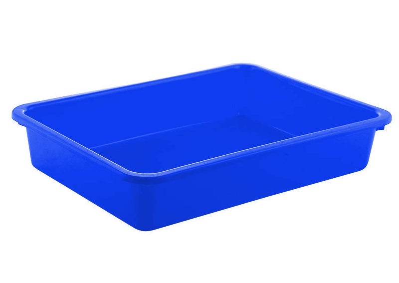 Kuber Industries Plastic 2 Pieces Large Size Stationary Office Tray, File Tray, Document Tray, Paper Tray A4 Documents/Papers/Letters/folders Holder Desk Organizer (Blue) CTKTC134803 - Image 4