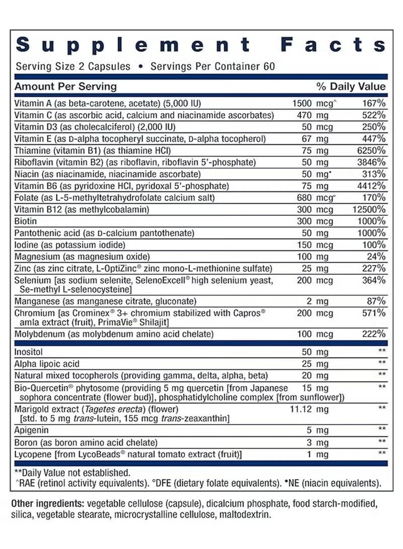 Life Extension Two-Per-Day Multivitamin, Vitamins B, C, D, zinc, Packed with Over 25 Vitamins, Minerals & extracts, Two-Month Supply, Non-GMO, Gluten-Free, 120 Capsules - Image 4