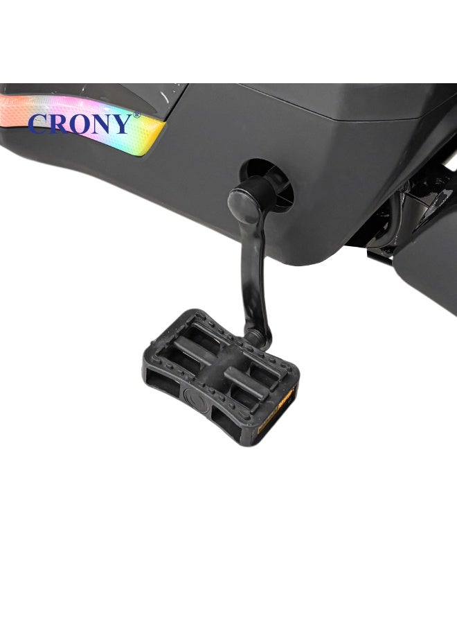 CRONY W12 Great Wall Cannon Black Adult Electric Scooter, 500W Brushless Motor, Detachable Portable Lead-Acid Battery, Aluminum Alloy Frame, 35km/h Top Speed, 30-40km Driving Range, 25° Climbing Ability, 150KG Max Load, 16 Inch Wheels 2.5-14 Front & Rear Tires, with Plastic Basket, Locking Brake, Speed Display, Rear Footrest, Reflectors & Silent Controller - Image 3