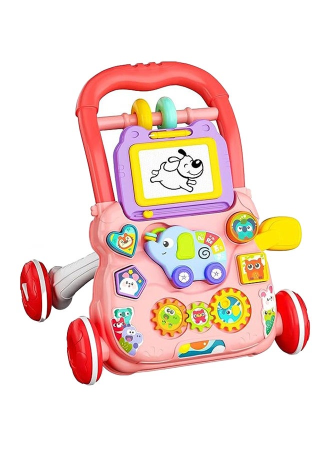 ZCM-HAPPY - Anti-Rollover Baby Walker With Drawing Board, Music, Toys - Image 1
