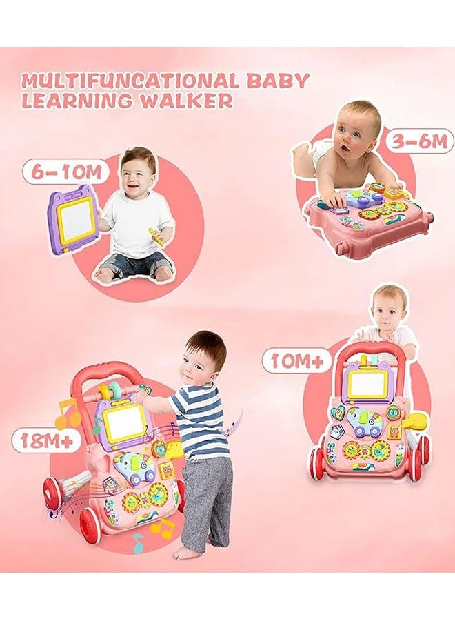 ZCM-HAPPY - Anti-Rollover Baby Walker With Drawing Board, Music, Toys - Image 1