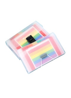 Y&D 2 Pack Accordion File Folder 13 Pockets Mini Expanding Folders, Portable Receipt Organizer, A6 Plastic Wallet for Cards, Coupons, Receipt, Tax Item, Vouchers, Ticket  - Image 1