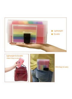 Y&D 2 Pack Accordion File Folder 13 Pockets Mini Expanding Folders, Portable Receipt Organizer, A6 Plastic Wallet for Cards, Coupons, Receipt, Tax Item, Vouchers, Ticket  - Image 4