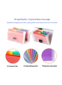 Y&D 2 Pack Accordion File Folder 13 Pockets Mini Expanding Folders, Portable Receipt Organizer, A6 Plastic Wallet for Cards, Coupons, Receipt, Tax Item, Vouchers, Ticket  - Image 2