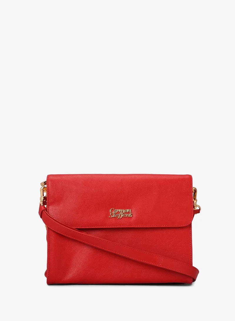 Carmen Steffens  Red Ruby Quilted Bag with Chain Strap for Women | Best Price UAE