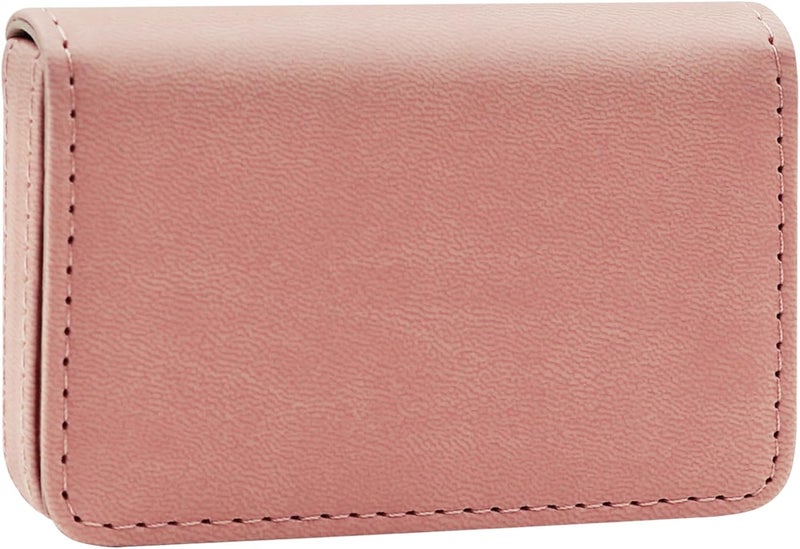 AI-DEE RFID Blocking Wallet - Minimalist Leather Business Credit Card Holder (Orange Pink) - Image 1