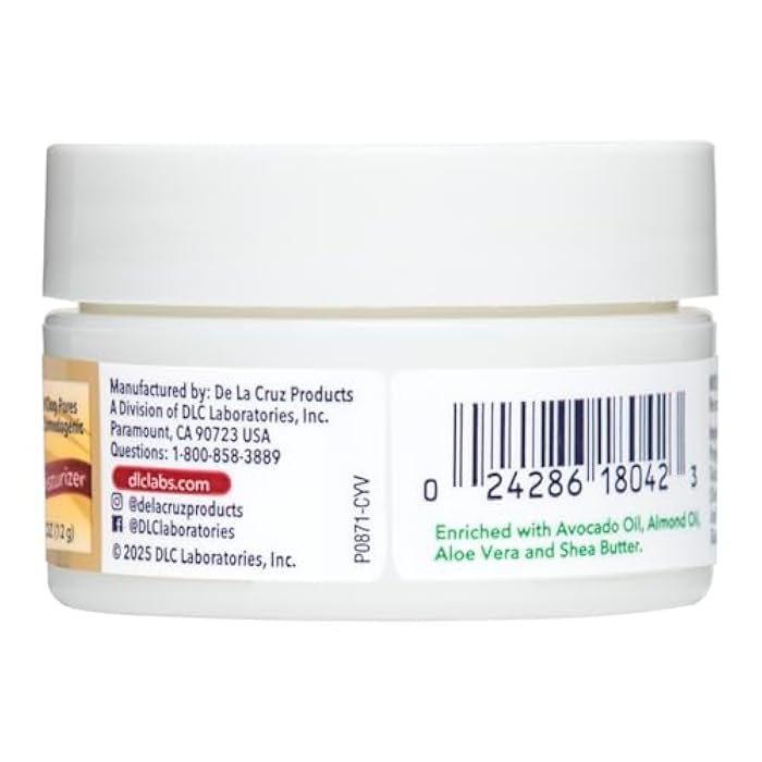 De La Cruz Vitamin E Cream Moisturizer for Face and Neck - Moisturizing Skin Care for All Skin Types - Made in USA, 0.42 oz Trial Size - Image 3
