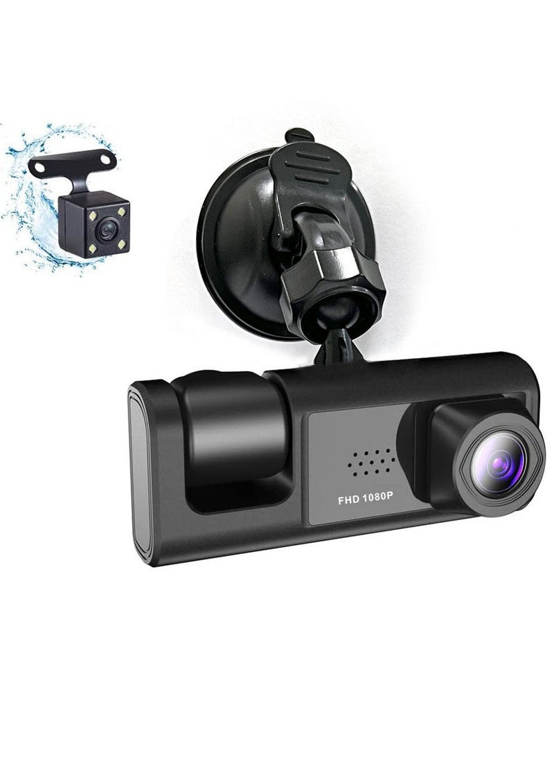 ELTRAZONE 4-Channel Car Dash Camera – 130° Wide Angle, 1296x1080P Front, Inside, and Rear Cameras  - Image 1