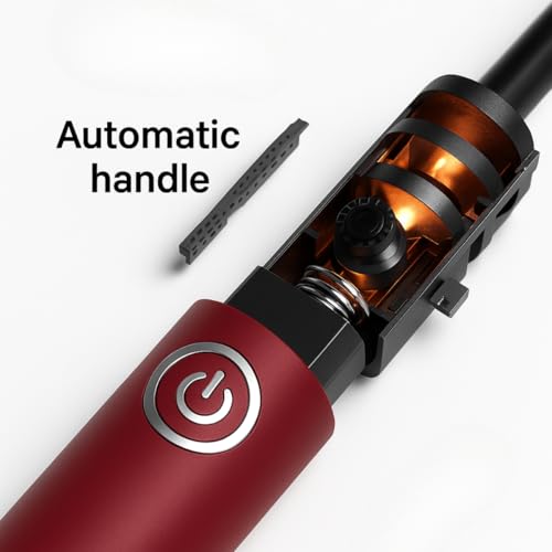 FOROLY Big Umbrella for Men, 3 Fold Auto Open Close Travel Umbrella with Reflective Stripe, Windproof Waterproof Folding Umbrella with 10 Reinforced Ribs, Compact Large Size (Maroon) - Image 4