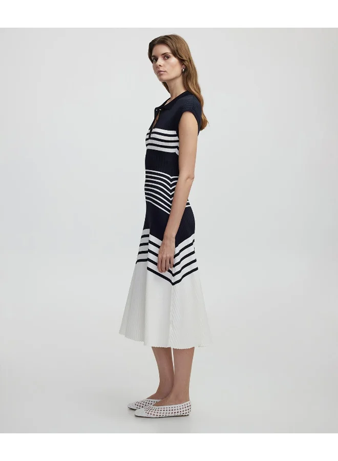 Ipekyol Slim Fit Striped Knit Dress