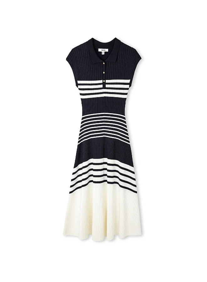 Ipekyol Slim Fit Striped Knit Dress