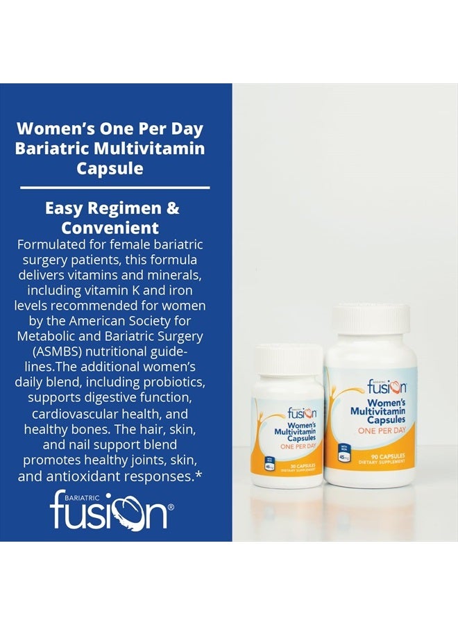 Bariatric Fusion One Per Day Bariatric Multivitamin with Iron for Women | Easy to Swallow Capsule | Bariatric Vitamin for Post Gastric Bypass and Sleeve | 30 Count | 1 Month Supply - Image 2
