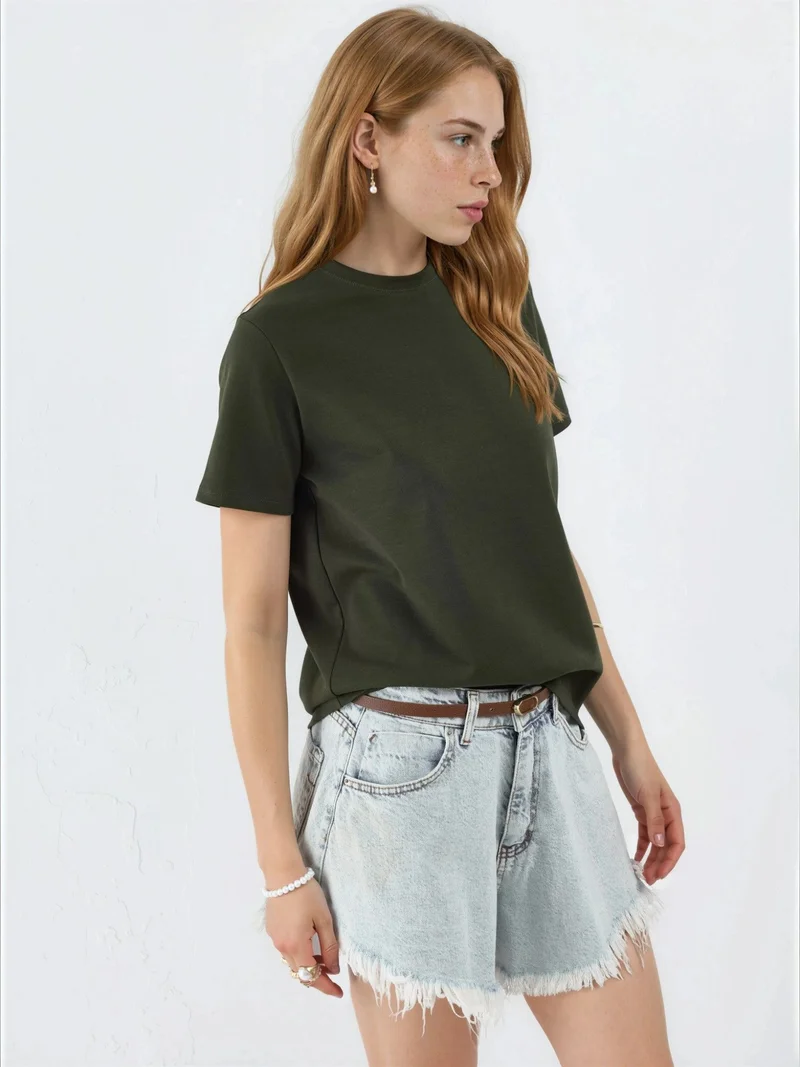 Busem BUSEM Plain Crew Neck T-Shirt