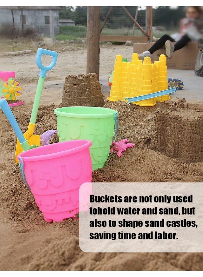 Sand Beach Toys Set for Kids Toddlers Girls,  Sand Castle Sand Bucket and Shovels Set with Mesh storage bag, Sand molds of marine animals, Sandbox Toys for Toddlers Kids Age 3-10 - Image 5
