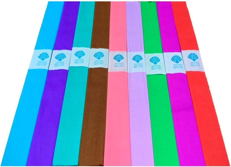 Other Multicolor (9 Colors) Gift Wrap Croche Crepe Paper Party Supplies