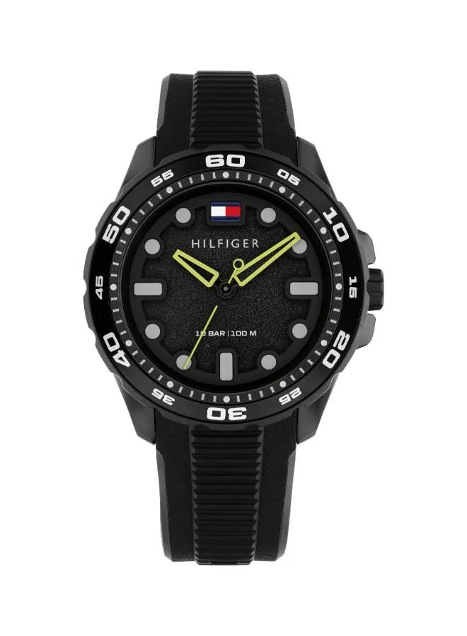 Stainless Steel & Black TR90 Quartz Basic Watch