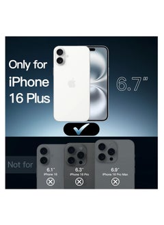 Aookay [5 in 1] Magnetic Case Compatible with iPhone 16 Plus [Anti-Yellowing] [Fit for Magsafe] with Screen Protector (2 Pack) + Camera Lens Protector (2 Pack), Clear Case Cover  - Image 2