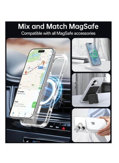 Aookay [5 in 1] Magnetic Case Compatible with iPhone 16 Plus [Anti-Yellowing] [Fit for Magsafe] with Screen Protector (2 Pack) + Camera Lens Protector (2 Pack), Clear Case Cover  - Image 4