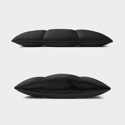 Comfyable Puffy Laptop Sleeve 13 Inch 14 Inch Quilted Puffer Laptop Carrying Case for Women Pillow Case Compatible with MacBook AirPro M5 M4 M3 M2 ProMax 2026 13 MacBook Neo A18 Black - Image 3