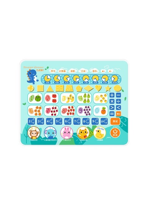 Children's Learning Machine Mathematics Tablet Oral Calculation Practice First Grade Mathematics Point Reading Machine 3-6 Years Old Above Early Education Thinking-Color:Blue