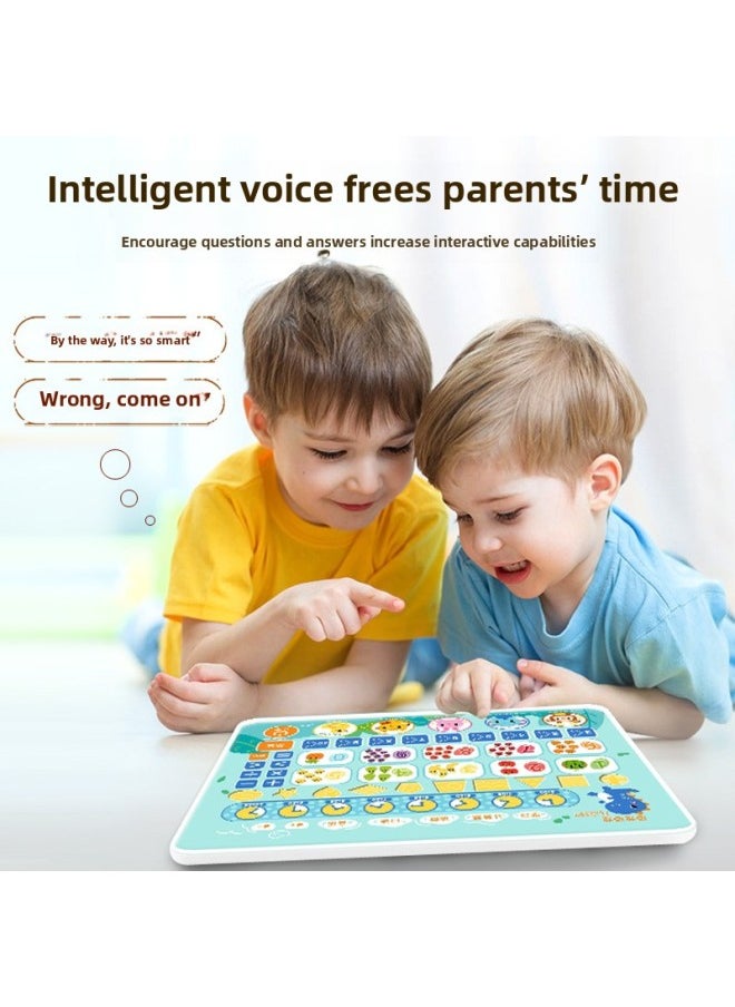Children's Learning Machine Mathematics Tablet Oral Calculation Practice First Grade Mathematics Point Reading Machine 3-6 Years Old Above Early Education Thinking-Color:Blue
