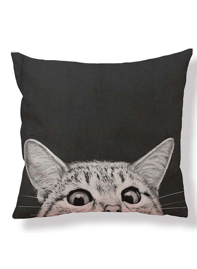 NIBEMINENT Cat Pattern Square Cushion Cover Multicolour 45x45centimeter