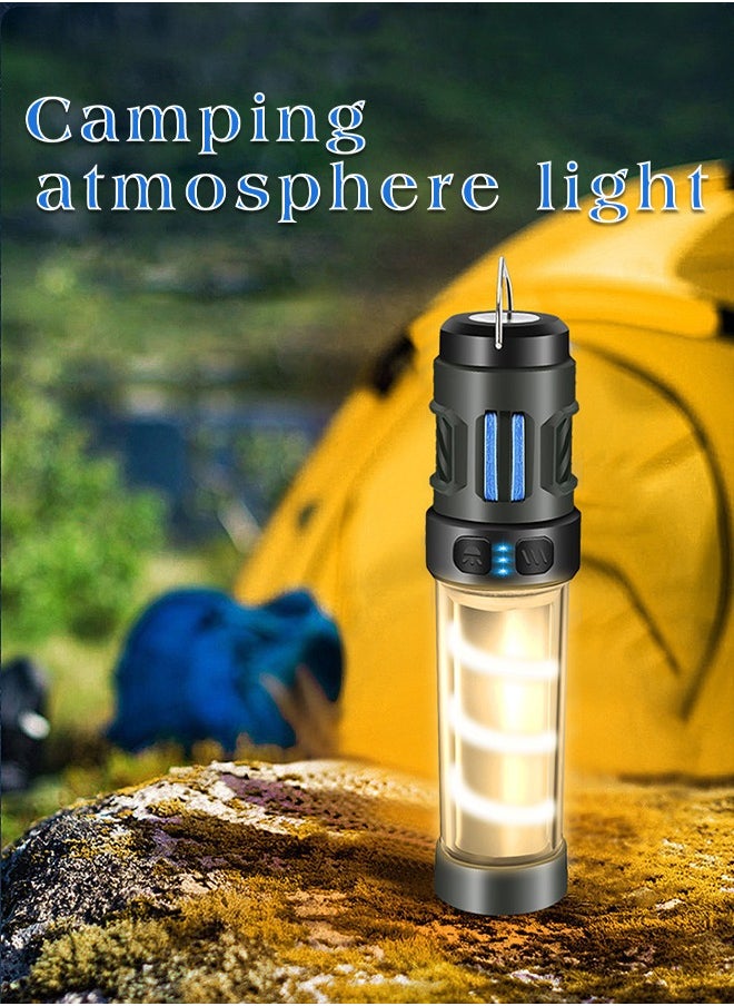 Lemon 3 in1 Camping Lights Mosquito Repellent Multifunctional Flashlight with Magnetic Detachable Bracket 5 Lighting Modes Fast Charge Camping Lamp for Outdoor Camping, Waterproof Portable Electric Bug Zapper  - Image 3