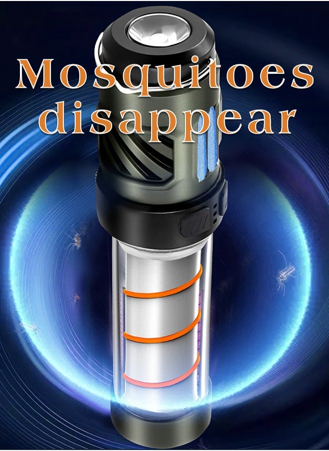 Lemon 3 in1 Camping Lights Mosquito Repellent Multifunctional Flashlight with Magnetic Detachable Bracket 5 Lighting Modes Fast Charge Camping Lamp for Outdoor Camping, Waterproof Portable Electric Bug Zapper  - Image 4