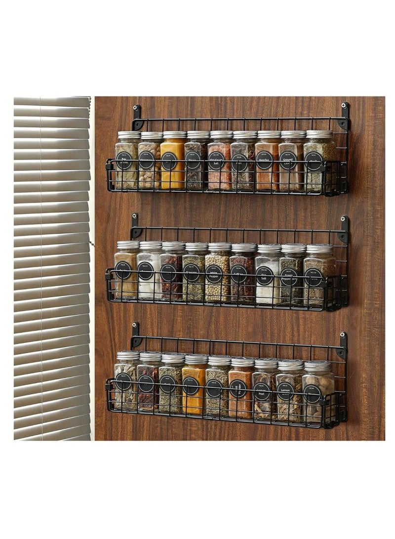 فوفو 24 قطعة من برطمانات التوابل مع ملصقات - برطمانات توابل زجاجية مع أغطية شاكر، ملصقات ملصقات بهارات بسيطة، قمع قابل للطي، حاويات توابل سعة 118 مل - Image 5