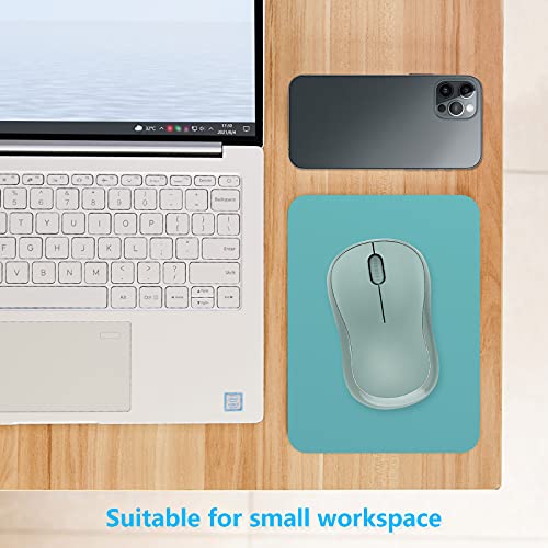 Dapesuom Small Mouse Pad, 6 x 8 Inch Thick Rubber Premium-Textured Non-Slip Portable & Washable Mini Mouse Mat for Women Men Wireless Laptops Keyboard Tray Gaming Work Computer Travel, Malachite Green - Image 4