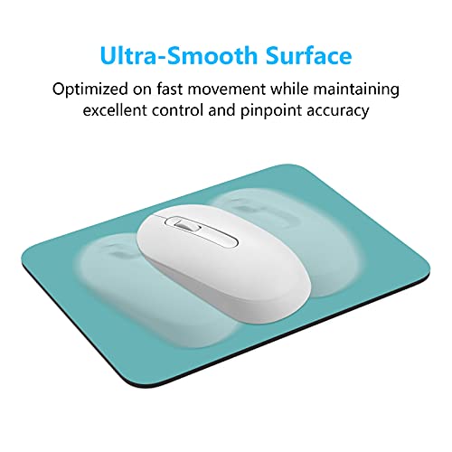 Dapesuom Small Mouse Pad, 6 x 8 Inch Thick Rubber Premium-Textured Non-Slip Portable & Washable Mini Mouse Mat for Women Men Wireless Laptops Keyboard Tray Gaming Work Computer Travel, Malachite Green - Image 5