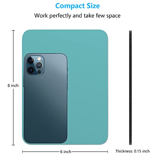 Dapesuom Small Mouse Pad, 6 x 8 Inch Thick Rubber Premium-Textured Non-Slip Portable & Washable Mini Mouse Mat for Women Men Wireless Laptops Keyboard Tray Gaming Work Computer Travel, Malachite Green - Image 2