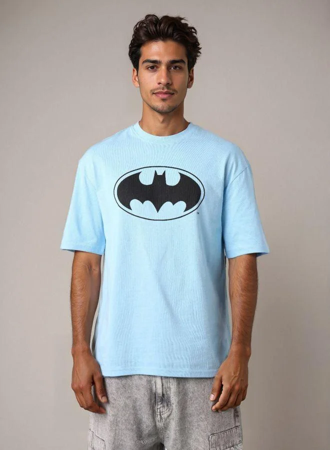 ذا انديان كراج كو Men Boxy Fit Batman Printed Crew Neck Half Sleeves T-Shirt