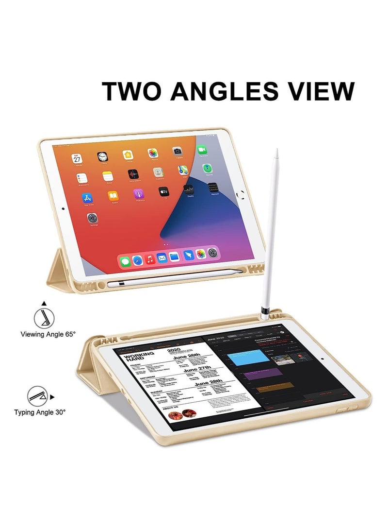 ELTRAZONE حافظة iPad من الجيل التاسع/الثامن/السابع (2021/2020/2019) حافظة iPad مقاس 10.2 بوصة مع حامل قلم [وضع السكون/التنشيط] أغطية حماية ذكية بحامل مغناطيسي خلفي ناعم من مادة TPU رفيعة - Image 4