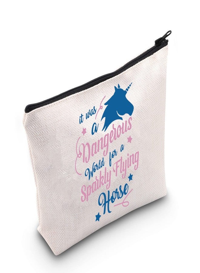 MEIKIUP Keeper of the Lost Sylveny Inspired Gift Book Lover Cosmetic Bag Organizer Pouch KOTLC Gift Bookish Gift Reader Gift (Flying Horse Bag) - Image 1